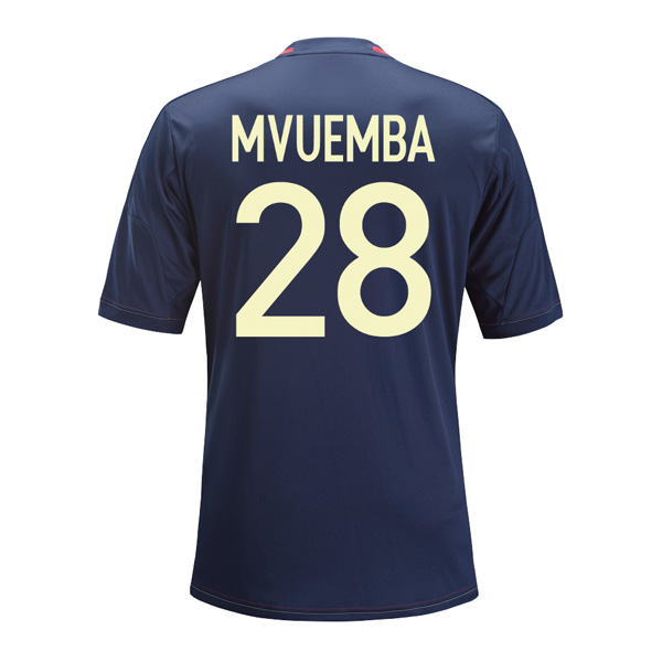 13-14 Olympique Lyonnais #28 Mvuemba Away Black Jersey Shirt - Click Image to Close